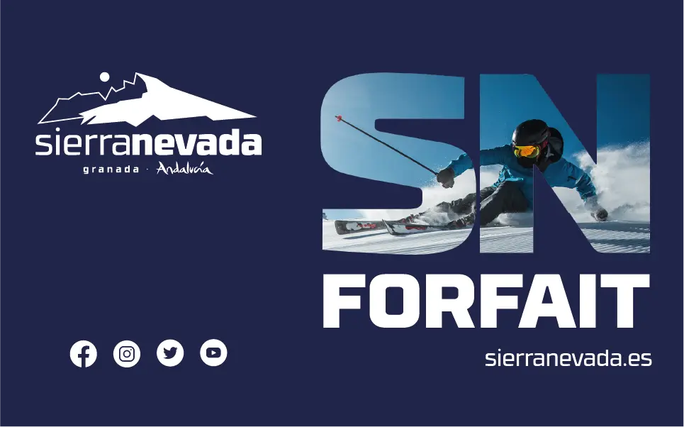 Diseño oficial de la tarjeta forfait de Sierra Nevada