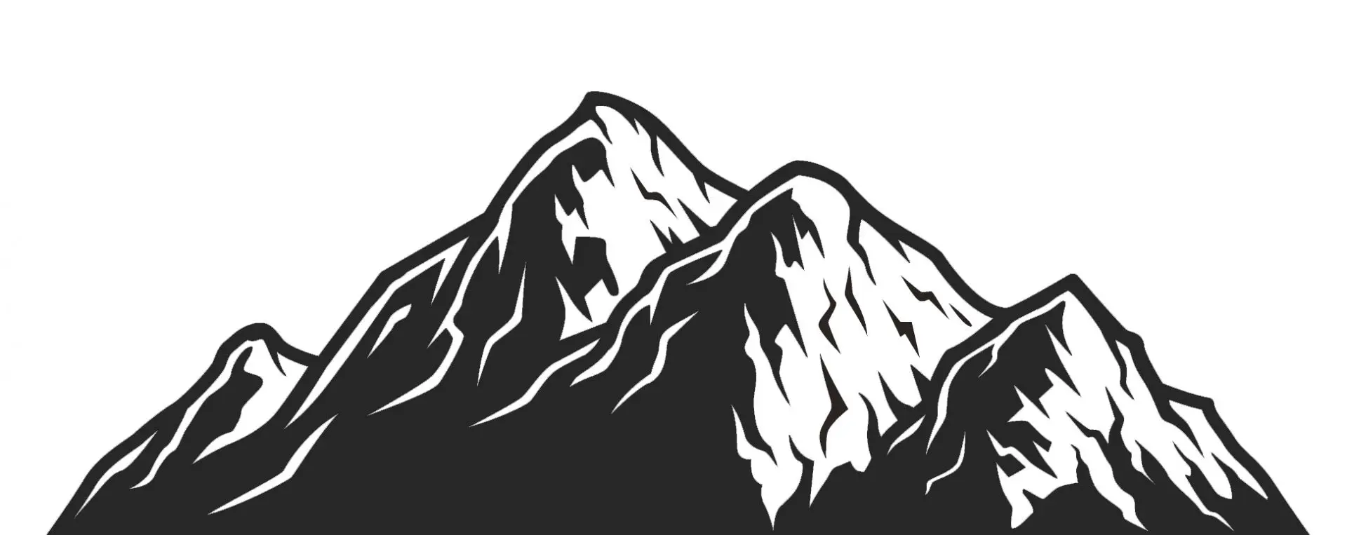 Ilustración de una silueta de montaña al pie de la página