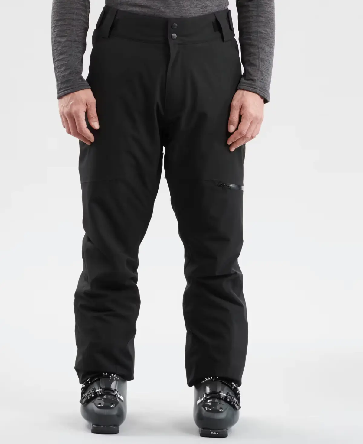 Pantalón negro de nieve para hombre disponible en alquiler