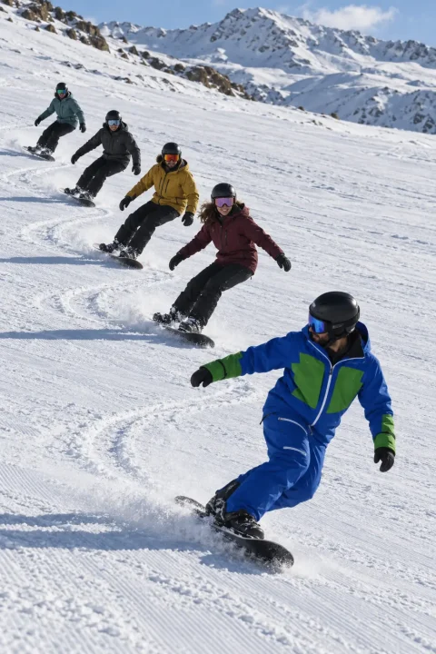 Cursillo de 2 horas · snowboard para adultos