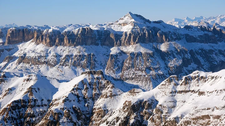 Grupo Sella visto desde Marmolada, Dolomitas