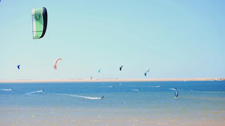 Kitesurf en la laguna de Dakhla